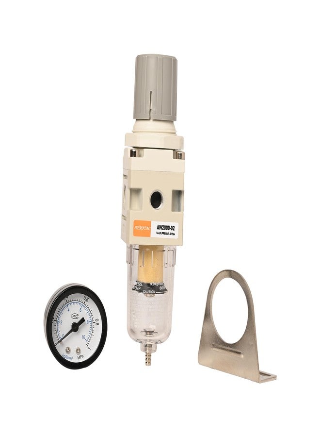 هايكو فلتر ومنظم هواء HYCO مع مقياس لوحدات ضاغط الهواء (1/4 بوصة AW 2000-02 بدون واقي) - Image 2